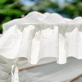 The Ruffled White 9ft Outdoor Patio Umbrella - PREORDER - Ivory Lane Home