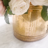 Vintage Brass Ribbon Planter with Handles - Ivory Lane Home