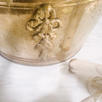 Vintage Brass Ribbon Planter with Handles - Ivory Lane Home